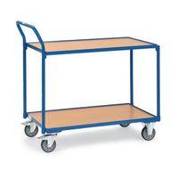 TABLE TOP CART, 1000 x 600MM WITH 2 SHELVES & ANGLED HANDLES