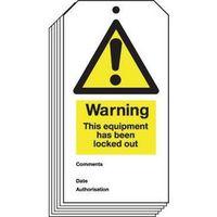 tag warning this equipment 80 x 150 rigid plastic