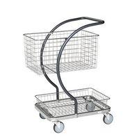 TABLE TROLLEY WITH ONE BASKET & ONE TRAY