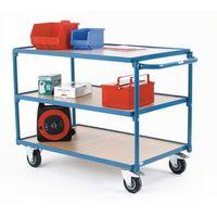 TABLE TOP CART, 850 x 500mm with 3 shelves & flat handles