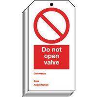 tag do not open valve 80 x 150 rigid plastic