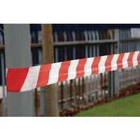 TAPE -BARRIER, RED/WHITE STRIPE 75MM X 500M