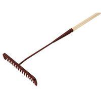 tarmac rake 16 round teeth wooden handled