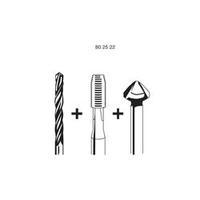 Tapping combo head set 7-piece metric Right hand cutting Exact 05910 DIN 3126 HSS 1 Set