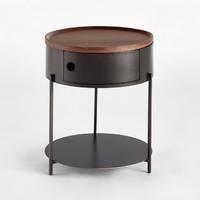 talbingo solid walnut bedside table