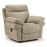 tanya manual fabric reclining armchair caramel