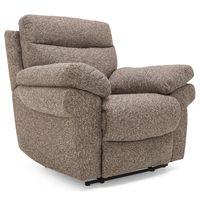 tanya manual fabric reclining armchair silver