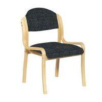 TAHARA -BEECH FRAMED STACKING SIDE CHAIR -BLACK