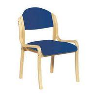 TAHARA -BEECH FRAMED STACKING SIDE CHAIR -BLUE