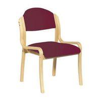 TAHARA -BEECH FRAMED STACKING SIDE CHAIR -WINE