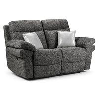 Tanya Manual Fabric 2 Seater Reclining Sofa Grey