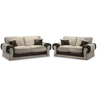 Tangent 3 and 2 Seater Suite Jumbo Cord Mink And Rhino Brown