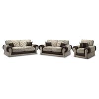 Tangent 3, 2 and 1 Seater Suite Jumbo Cord Mink And Rhino Brown