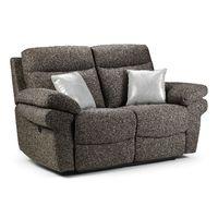 Tanya Manual Fabric 2 Seater Reclining Sofa Coffee