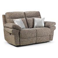 tanya manual fabric 2 seater reclining sofa silver