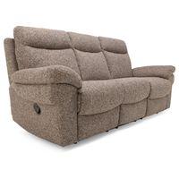 tanya manual fabric 3 seater reclining sofa silver