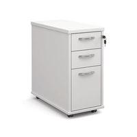 TALL NARROW MOBILE PEDESTAL - WHITE