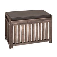 Tanja Wooden Storage Bench In Brown