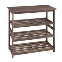 tanja 3 tier wood shoe rack in brown