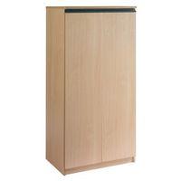 TALL STATIONERY CUPBOARD IN BEECH SUPPLIED WITH 2 ADJUSTABLE SHELVES AND 1 FIXED SHELF