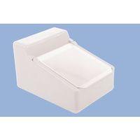 TABLE TOP STORAGE AND DISPENSE CONTAINER WITH CLEAR FLAP