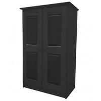 Tall Boy Childrens 2 Door Graphite Wardrobe with Graphite details