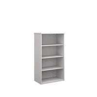 tall bookcase solid back 18mm shelves white