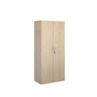 TALL CUPBOARD, SOLID BACK, 18MM SHELVES - MAPLE