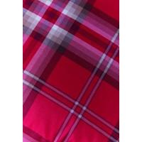 Tartan Check Cotton Rich Single Bed Duvet Quilt Cover Bedding Set Kelso Red New