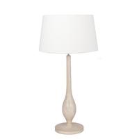 tall wooden fluted table lamp