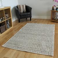 Taupe Modern Wool Rug - Valencia - 120x170cm (4ft x 5 ft6\
