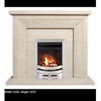 Tavira Limestone Fireplace