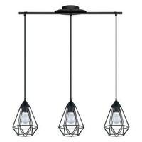 tarbes black 3 pendant light