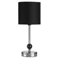 table lamp chrome black acrylic ball black shade