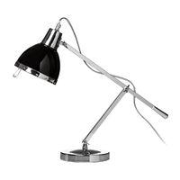 table lamp adjustable black shadechrome