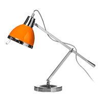 Table Lamp Adjustable Orange ShadeChrome