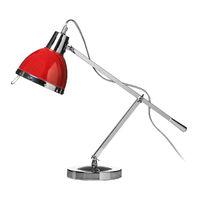 table lamp adjustable red shadechrome