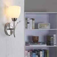 Taras - floral wall lamp with a glass lampshade