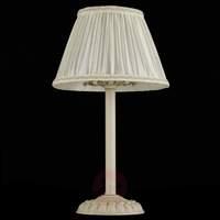 Table lamp Olivia with cream-coloured satin shade