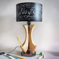 table lamp brava lampada with chalk decoration