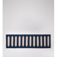 Tabarly hand woven runner rug in Deep Ocean Blue