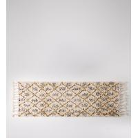 Tabant hand woven runner rug in Natural & Deep Yellow