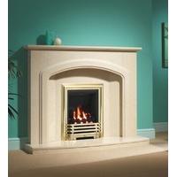 Tamora Pearl Stone Marble Fireplace With Contessa Gas Fire