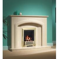 Tamora Pearl Stone Micro Marble Fireplace Package with Electric Fire
