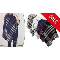 Tartan Poncho - 4 Colours