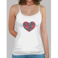 tank top vintage heart of roses