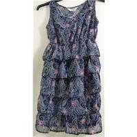Tammy Age 8 Years Blue And Pink Paisley And Rose Patterned Dress*