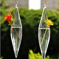 Table Centerpieces Hanging Spendle Shaped Glass Vase Table Deocrations