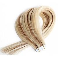 tape in human hair extensions 14 24 inch 20pcs or 40pcs straight remy  ...