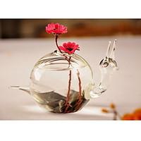 table centerpieces snail shaped glass vase table deocrations